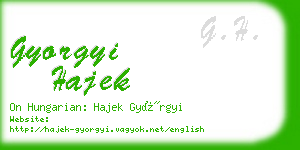 gyorgyi hajek business card